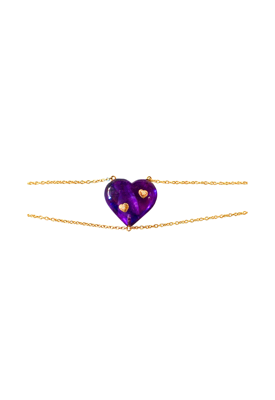 Bracelet Heart of Light – Amethyst & Diamonds