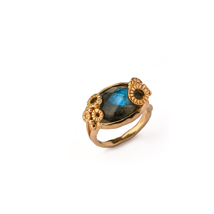 Bague SunFlora en Labradorite