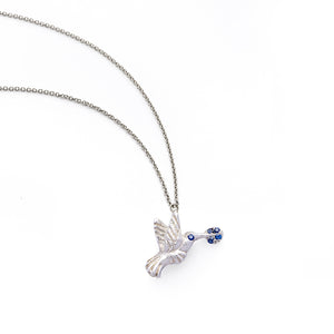 Silver & Sapphires Peace keeper Necklace