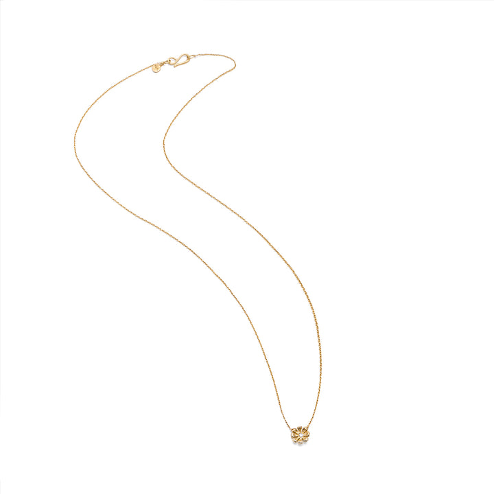 Gold & Diamond Daisy Necklace