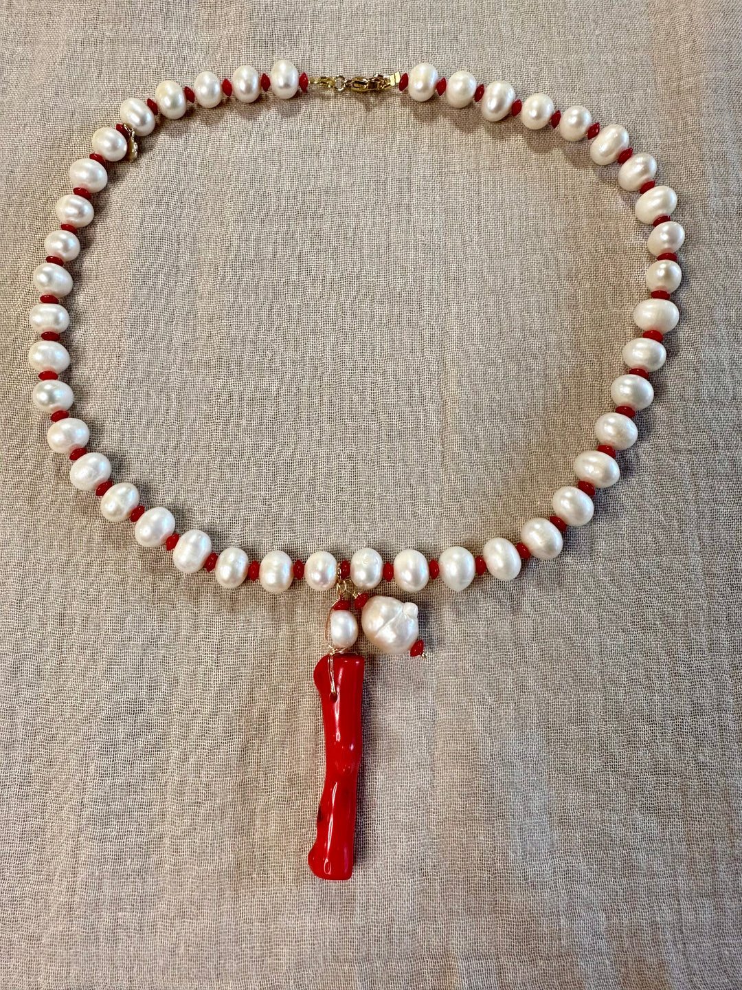 Collier de Perles et Corail