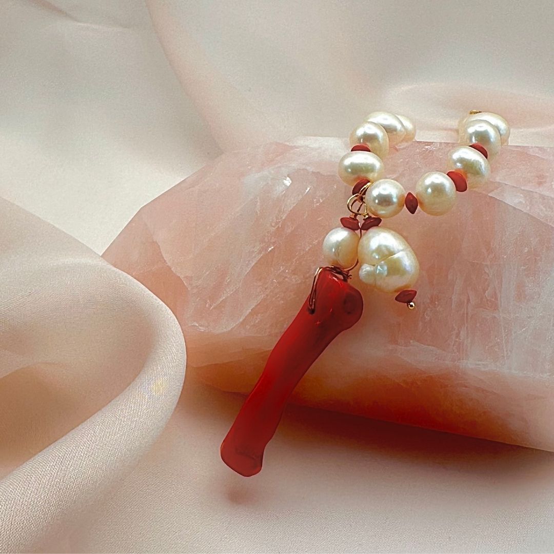 Collier de Perles et Corail