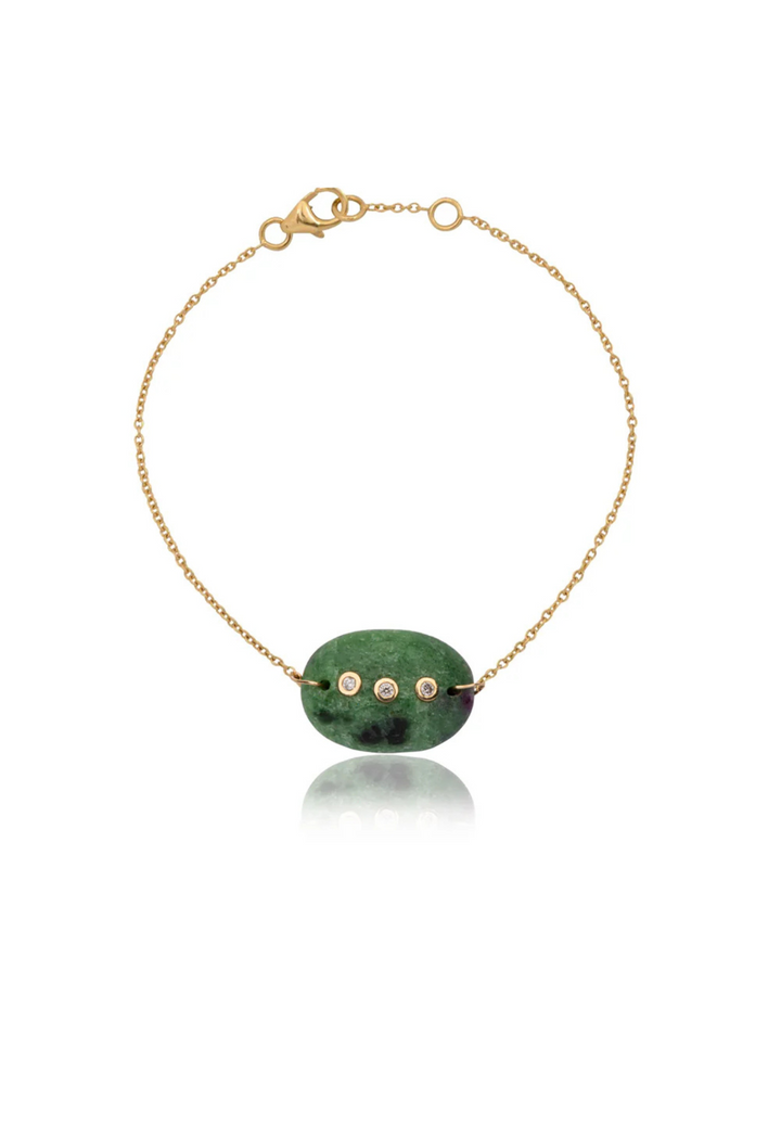 Pulsera Mystic Stone – Zoisita y Diamantes