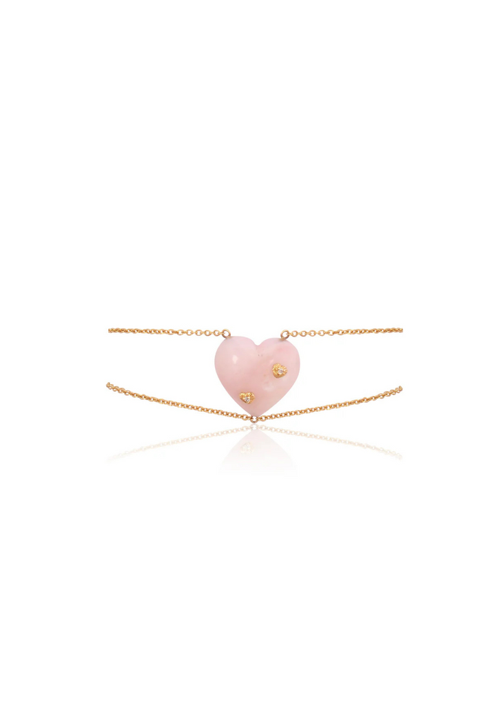 Bracelet Heart of Light – Pink Opal & Diamonds