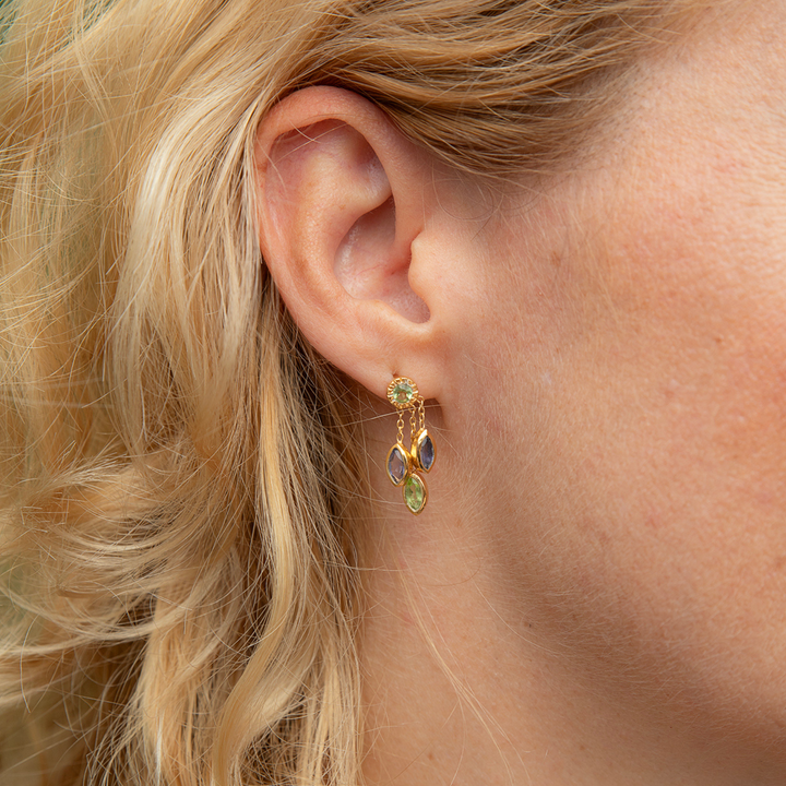 Boucles d'Oreille dreamcatcher Peridots & Ioilites