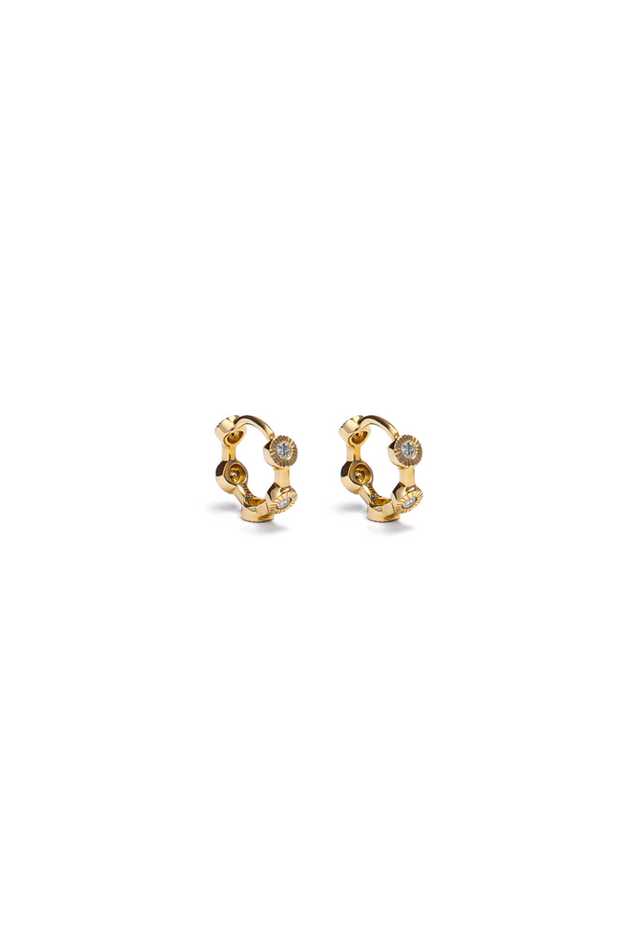 Hoop earring mini Sun-Diamonds