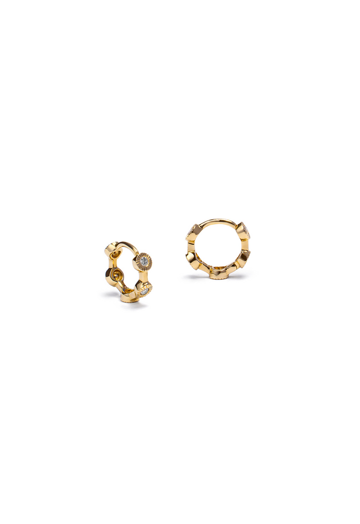 Hoop earring mini Sun-Diamonds