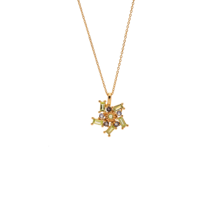 Collar Solaris Halo – Peridoto & Iolita
