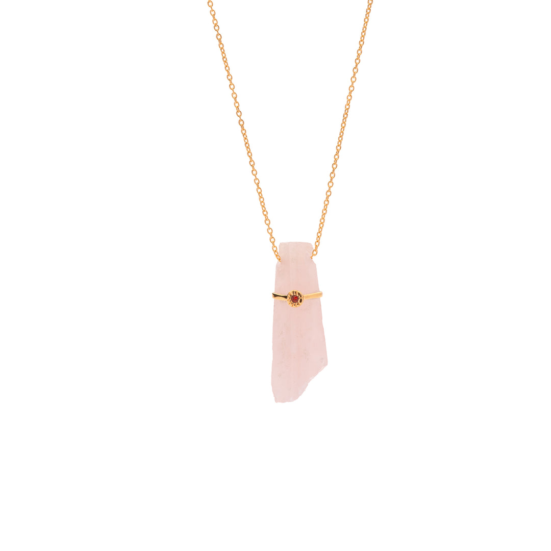 Necklace Celestial Shard-Rose Quartz