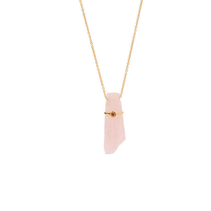 Necklace Celestial Shard-Rose Quartz