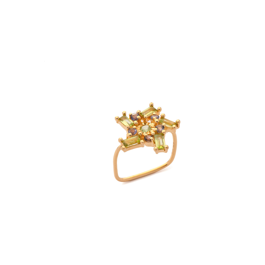 Ring Solaris Halo – Ring Solaris Halo – Peridot & Iolite
