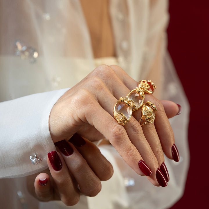 Ring  SunFlora-Carnelian