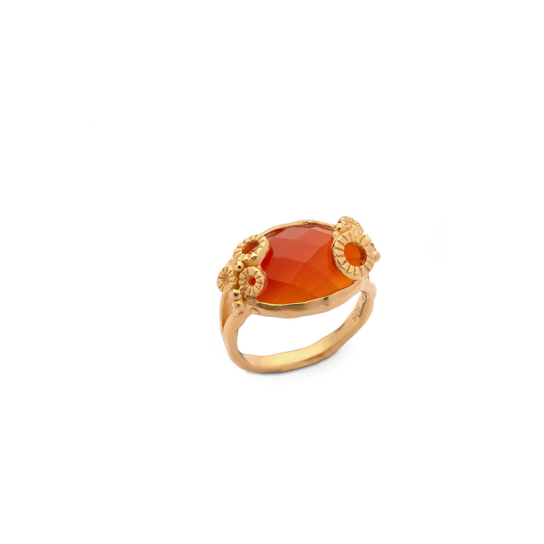 Ring  SunFlora-Carnelian