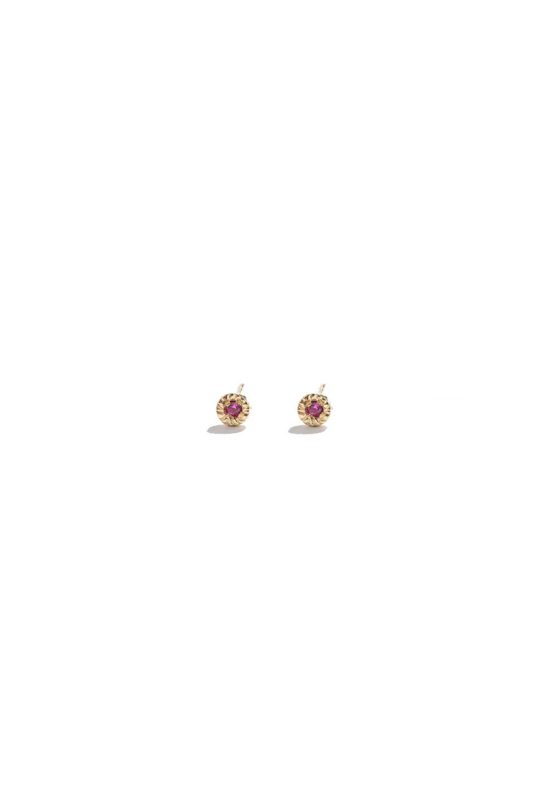 Boucles d'oreilles Mini Soleil-Rubis 
