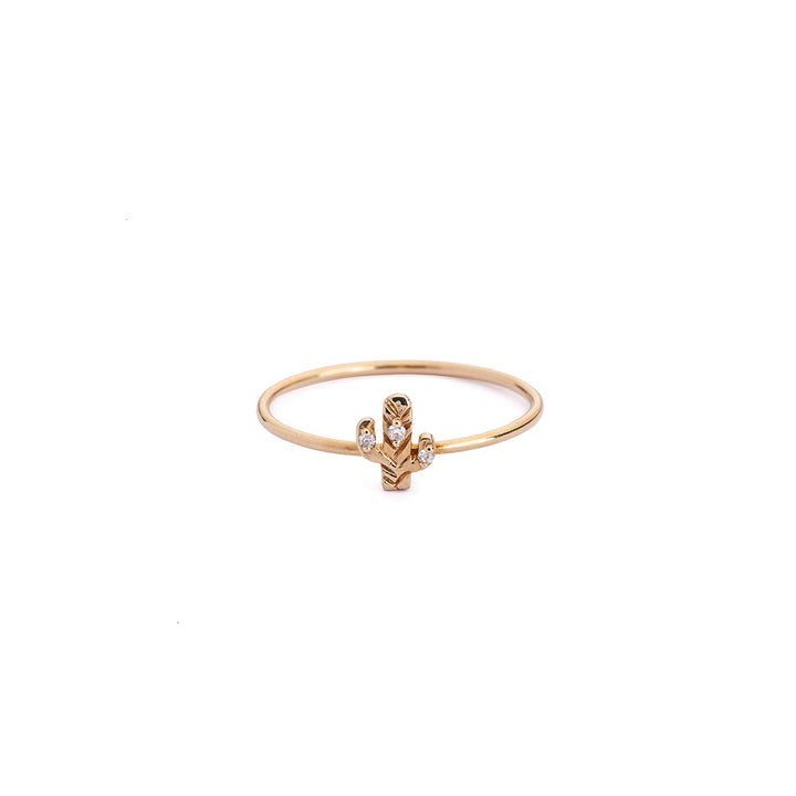 Gold & Diamants Cactus Ring