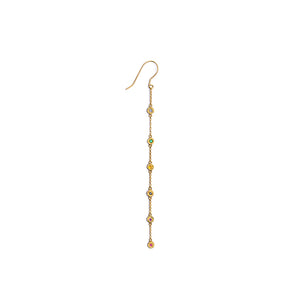 Gold & Rainbow Gemstones Swing Earring