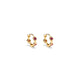 Gold & Rubies Mini Hoop Earring