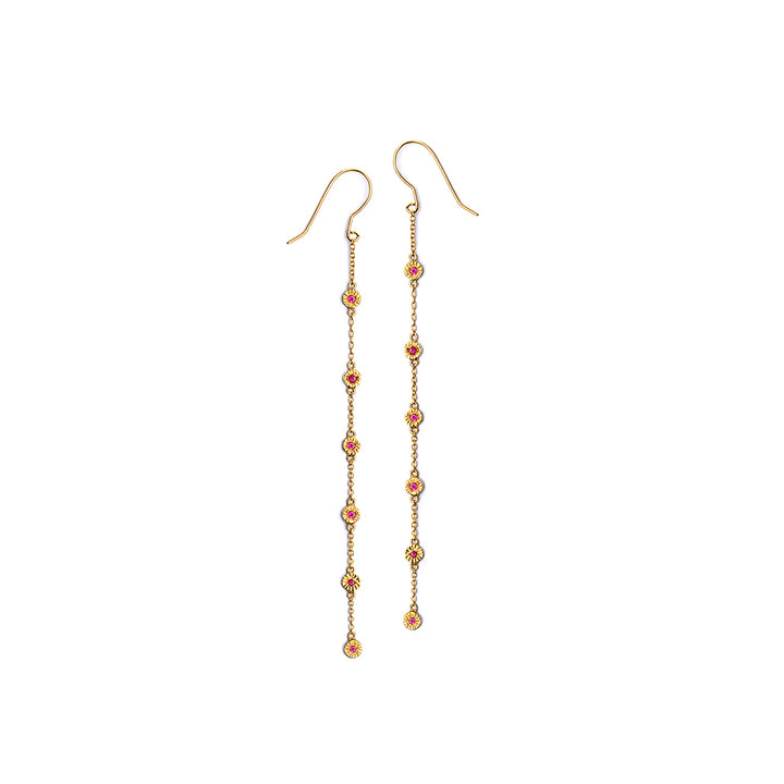 Boucle d'oreille Swing en or et rubis
