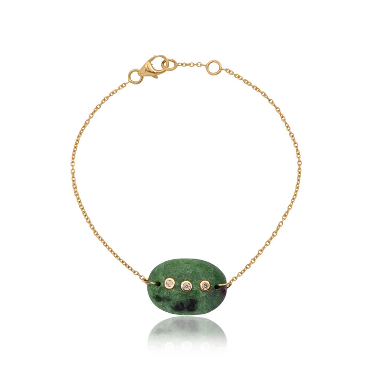 Pulsera Mystic Stone – Zoisita y Diamantes