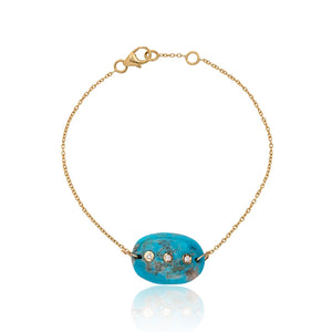 Turquoise & Diamonds Bracelet