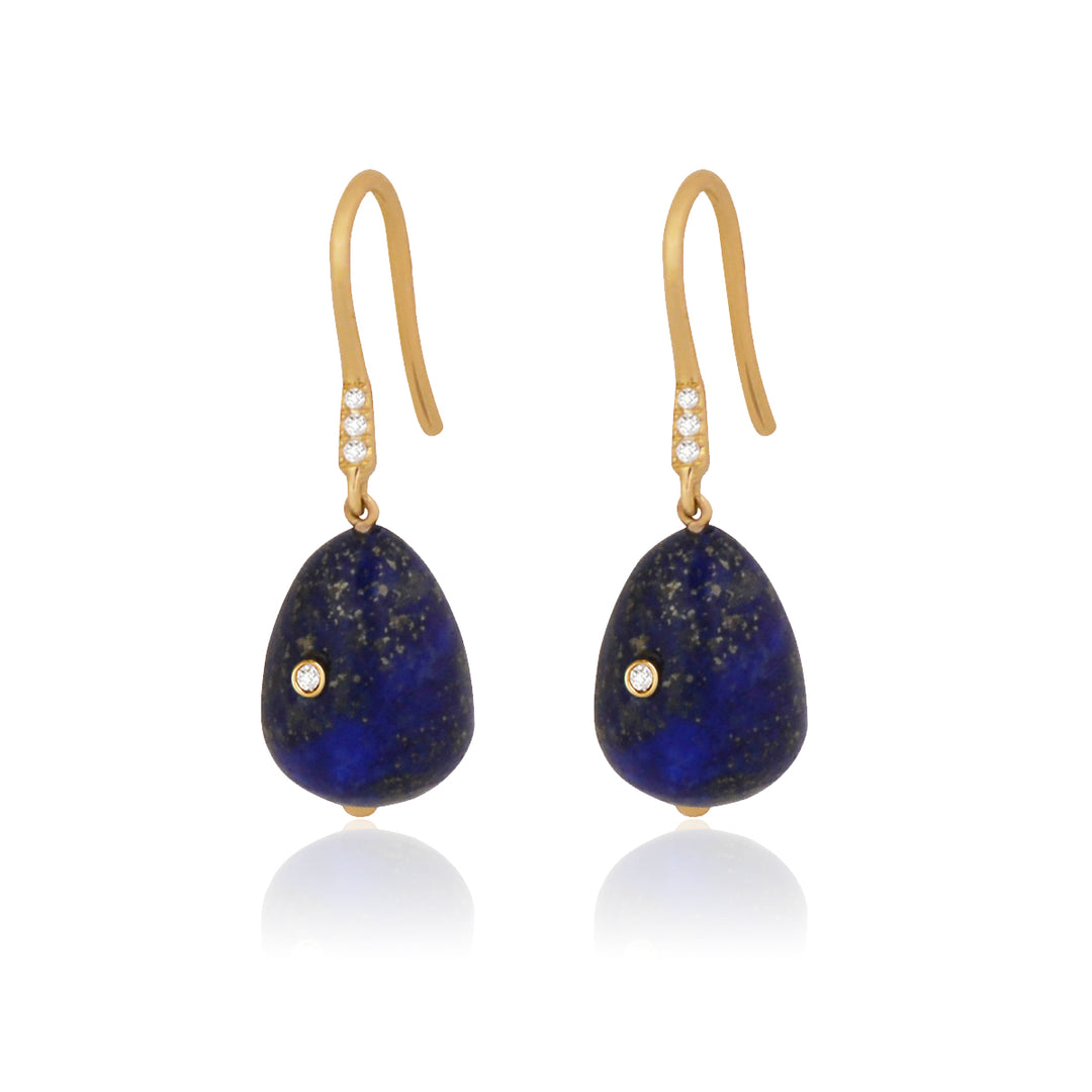 Boucle d'oreille Origin light - Lapis-lazuli et Diamants