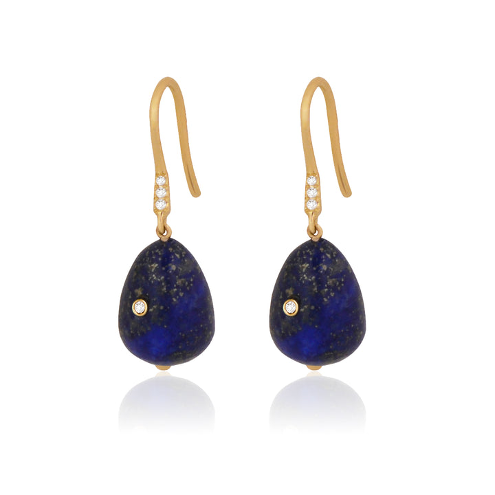 Boucle d'oreille Origin light - Lapis-lazuli et Diamants