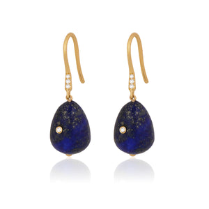 Lapis lazuli & Diamonds Origin Earring