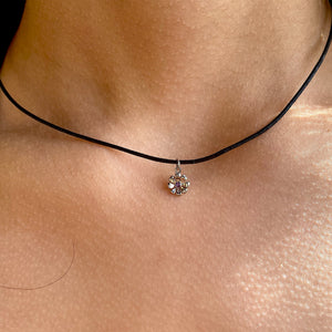 Daisy Silver & Rubis Necklace