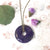 Amethyst Purple Shield Necklace