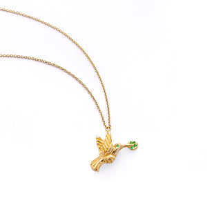 Gold & Emerald Peace Keeper Necklace