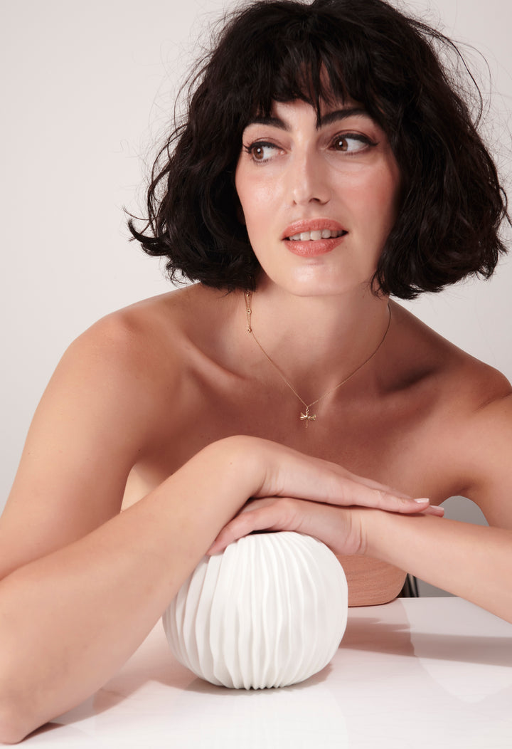 Gold Dragonfly Necklace