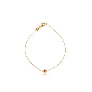 Gold & Ruby Sun Bracelet